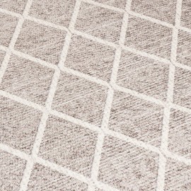 ReaLife Machine Washable Area Rug Runner - Living Room Bedroom Bathroom Kitchen Entryway Office - Padded Low Pile Stain Resistant Premium - Boho Modern Farmhouse - Tessa - Beige Ivory 2'6" x 6'