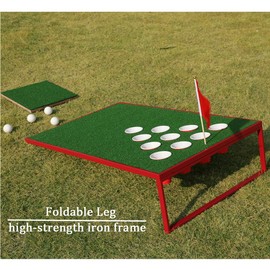 SPRAWL Golf Pong Cornhole Set - Exciting Chipping Game with 2 Target Boards & 8 Balls for Tailgate, Beach, Backyard & Man Cave