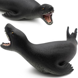 SmilerSmile Larg Gray Animal Squeeze Toy, 1 pc 15Inch Soft Filled Rubber Sea Educational Toys (Seals)