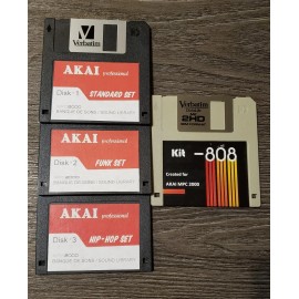 AKAI MPC 2000/MPC 2000XL  3 AKAI SOUND DISKS + 808 DISK LOT