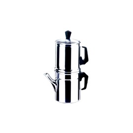 Ilsa Napoletana-Kaffeekanne, Aluminium, Silber