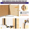 Hulave 2-Pack 6FT U-Shaped Metal Fence Posts (H: 68″), No-Dig