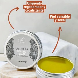 XAMANIA Pomada Caléndula Cicatrizante Natural Vegana (60 gr.)