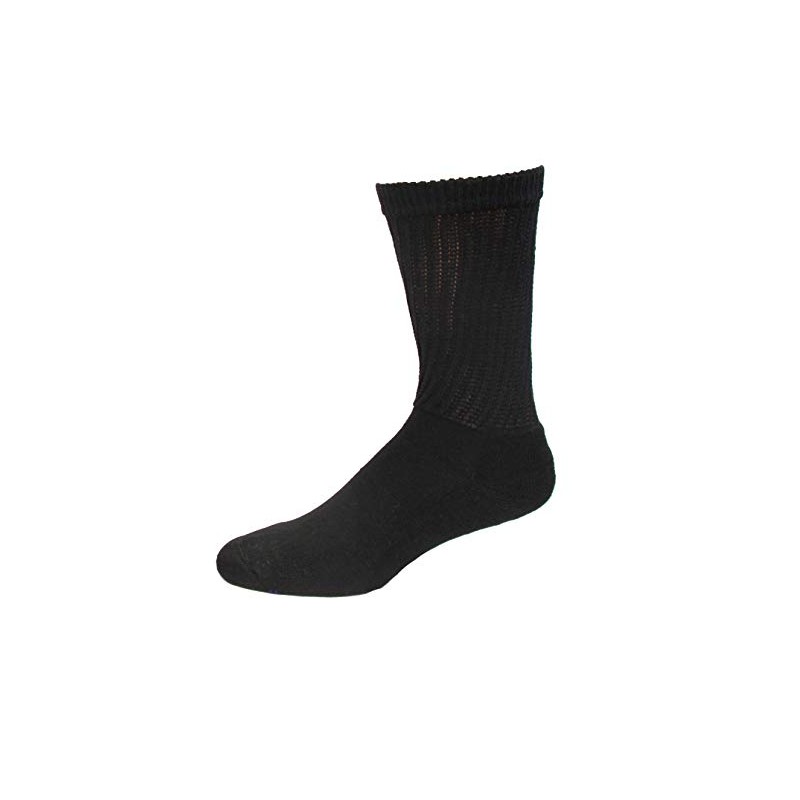 MediPeds Coolmax Cotton Half Cushion Crew Socks, Large Ladies 10-13