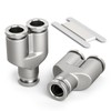 Bwintech 2 Pcs 8mm 3 Way Y Splitter Push to