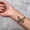 Azeeda 4 x 'Bunter Schmetterling' Temporäre Tattoos - Wasserfest, Hautfreundlich