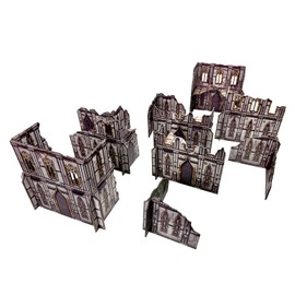 Lighter Creative 10PCS 40K Terrain Set with 16PCS Bases for WH40K Chapter Approved Tournament Companion, 40K Terrain Battlezone Creation Kit