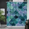 Ulticool Shower Curtain - Scales Mermaid Waves - 180 x