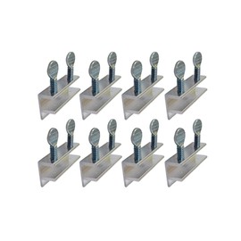 QCAA Sliding Window Security Lock, Child Proof Lock, Aluminum, Silver, 8 Pack, Made in Taiwan