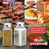 eispap 6Pcs 6oz Glass Spice Jars 304 Stainless steel Lids