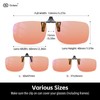 Goiteia FL-Rose Migraine Clip on Glasses-Amber Clip-on Blue Light Blocking