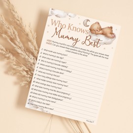 Who Knows Mummy Best - Teddy Bear Baby Shower Game - 20 Players