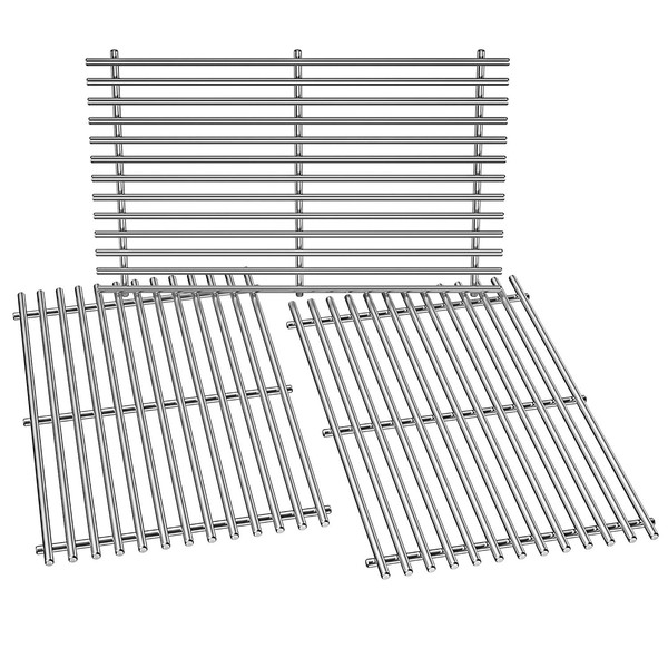 Stanbroil SUS 304 Solid Stainless Steel Cooking Grates for Weber Summit 600 Series Summit E-620 S-620 Gas Grills Without Smoker Box, Heavy Duty Grill Grid for Weber 67551 - Set of 3
