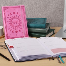 Calendar 2025 2026, A5 (21.5 x 15.5 cm) Weekly Planner & Diary with Monthly Overview, Aug 2025 - Jul 2026, School Planner 25/26, Coloured Printed Inner Pages, with Inner Pocket & Pen - Pink