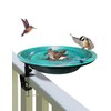 Deck Mounted Bird Bath for Outside, Detachable Birdbath Bowl with