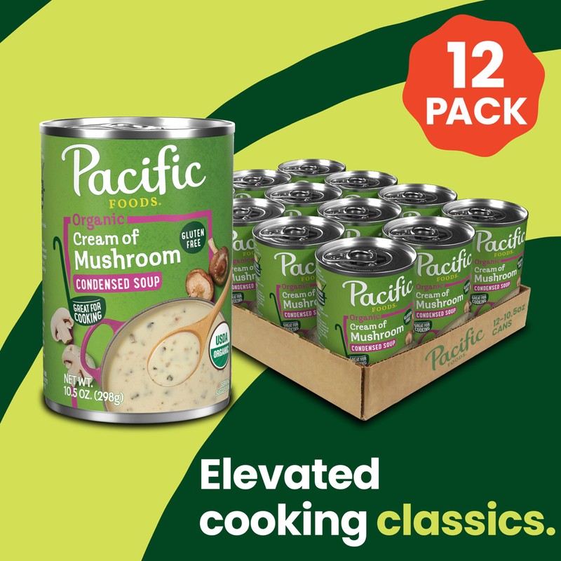 Pacific Foods Organic Cream of Mushroom Soup, 10.5 oz Can