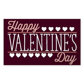 CafePress Happy Valentine's Day Rectangle Bumper Sticker Car Decal