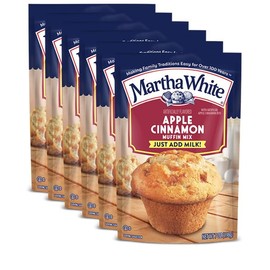 Martha White Apple Cinnamon Muffin Mix, 7 oz - Palatize Pack of 6