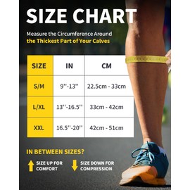 CAMBIVO Cambivo 3 Pairs Calf Compression Sleeve for Women and Men,Leg Brace for Running, Cycling, Shin Splint Support for Working out(Black, Large-X-Large)