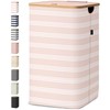 BALEINE Laundry Hamper with Lid, Tall Laundry Baskets with Bamboo