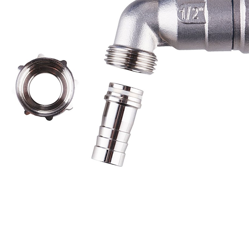 TIZZE 1/2 inch Stainless Steel Ball Valve Weldless Bulkhead for