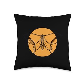 Best Easy Origami Crane Paper Gifts For Beginners Lineart Paper Crane Folding Owl Master Origami Throw Pillow, 16x16, Multicolor