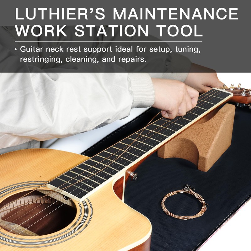 Guitar Luthier Fret Repairing Maintenance Setup Tool Kit with Guitar