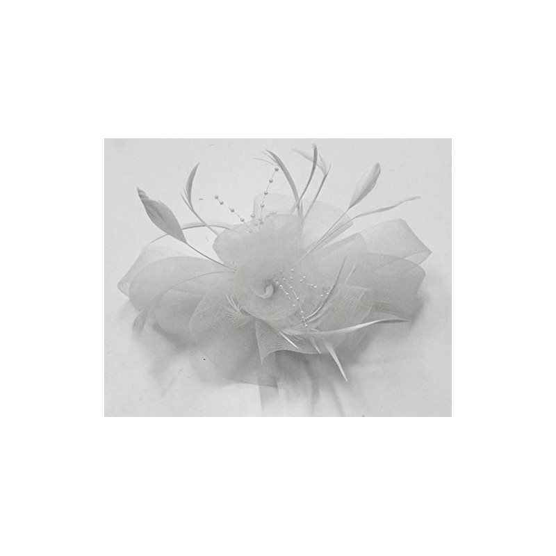 Butterfly Black Feather Wedding Ascot Fascinator on Comb Hat Hair