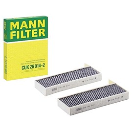 Original MANN-FILTER Interior Filter CUK 26 014-2 – Cabin air filter set (set of 2) with active charcoal – For passenger cars