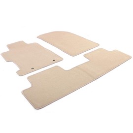 IKON MOTORSPORTS, Floor Mat Compatible with 2006-2011 Honda Civic, Factory Fitment Red Nylon Front & Rear Car Floor Mats Liner Carpets Replacement 3PC