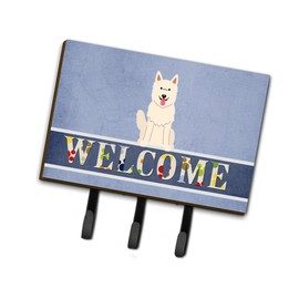 Caroline's Treasures White German Shepherd Welcome Wall Hook, Triple, Multicolor