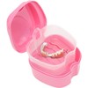 Denture Bath Case Portable Orthodontic Dental Retainer Box False Teeth