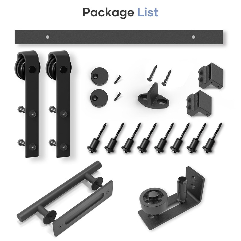 EaseLife 10 FT Sliding Barn Door Track and Handle Hardware