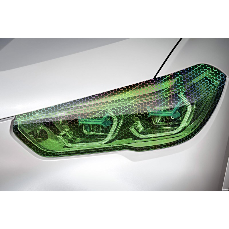 12"x120" Hex Holographic Headlight Tint Gloss Emerald Green Taillight Fog