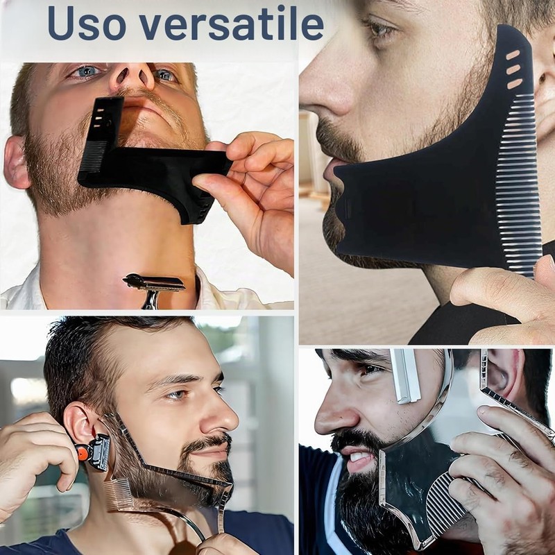 Tomedeks 3 Pezzi Modello per Barba Strumento per Modellare, Template