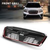 G-PLUS Front Grill w/Camera Hole Gloss Black w/Red Line Compatible