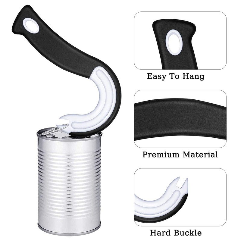 J-Shaped Can Opener Tool – Easy Jar, Lid, Bottle &
