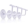 Set of 4 White Handrail Brackets, 63mm Banister Brackets for