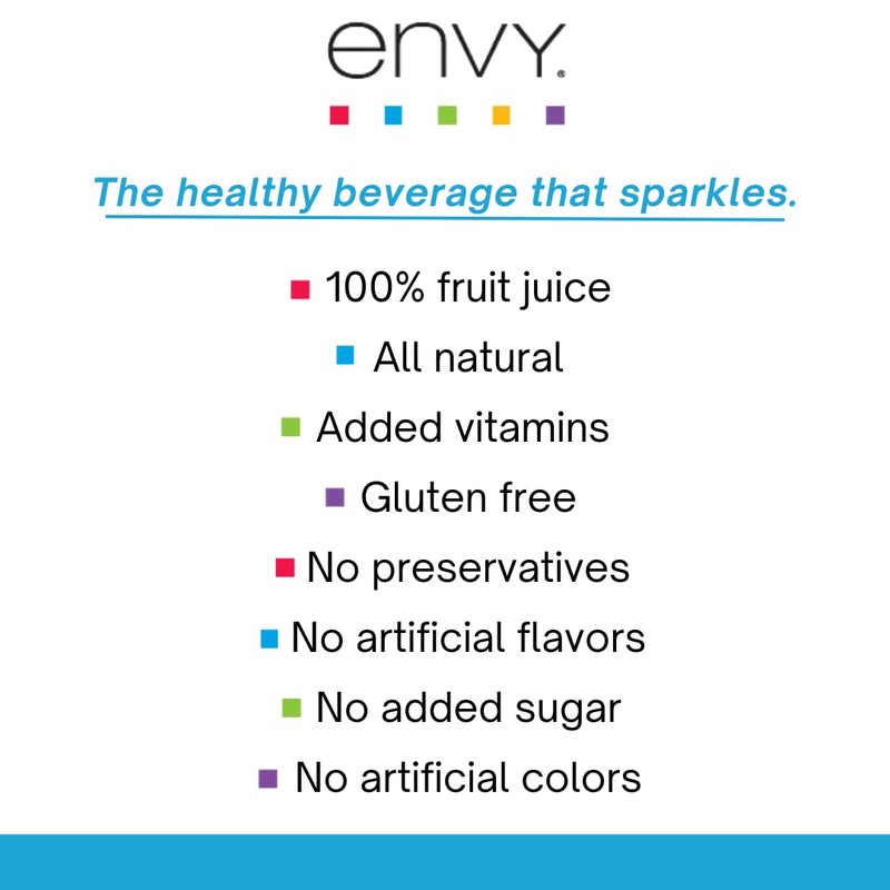Envy Sparkling 100% Fruit Juice, Fruit Punch 8oz (Case of