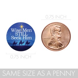 Religious Christmas Candy Favor Stickers - Christian Faith - 180 Labels