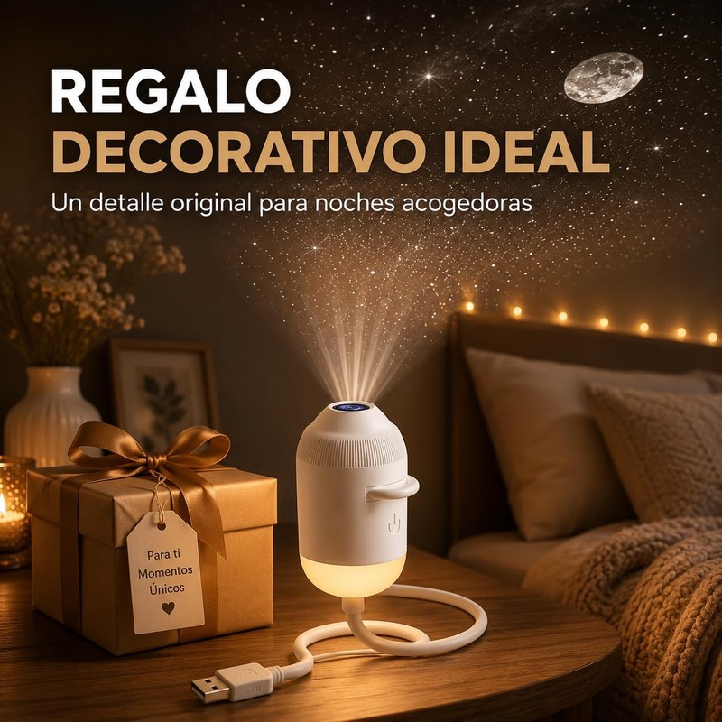HD Smart Dynamic 5D Holographic Night Light Projector, Plug and