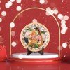 Marble Decorative Plate Traditional Indian Handpainted Round Shape Showpiece Pottery