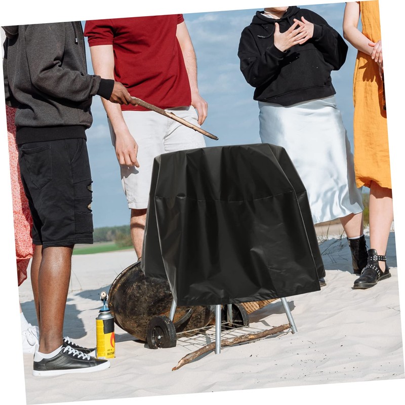 CAXUSD Portable Cover Round Outdoor Protector for Gas Grill and