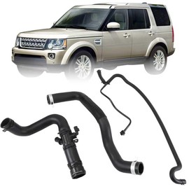 LR013687 Expansion Tank Radiator Overflow Tube and LR013684 Lower Bottom Radiator Hose Coolant and LR013681 Upper Coolant Water Hose Compatible with Land Rover LR4 Rover Rover Sport 2010-2013 5.0L