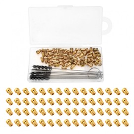 Windance 60 pcs/Box Brass Carburetor Main Jet Kit #50 - #198 Fit for Nibbi Keihin Nibbi Keihin CVK PE PZ CV VB VD VE GY6 99101-393 99101-GHB-000 with 5 Cleaning Needles 5 Brushes