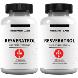 Research Labs Resveratrol de alta potencia, paquete de 2