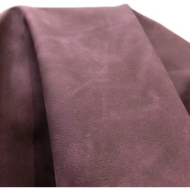 NAT Leathers - Sábana de piel sintética suave y vegana de nubuck morada, de poliuretano (poliuretano aprobado por Peta vegano), 1 yarda (36 x 54 pulgadas) | Tapicería de vinilo de napa de 0,9 mm | 36