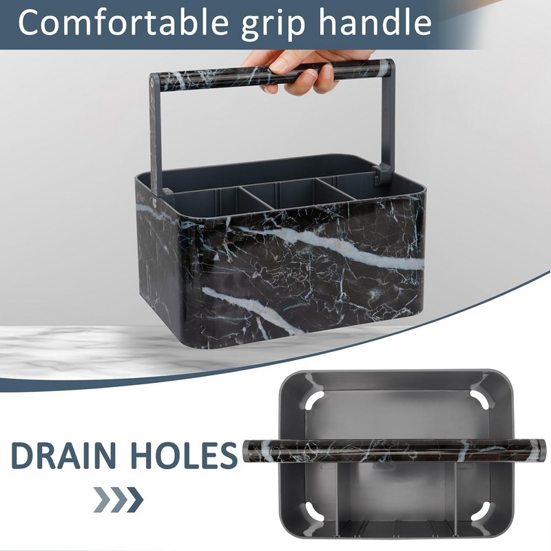 Portable Shower Caddy for Bathroom Storage – Adjustable Dividers &