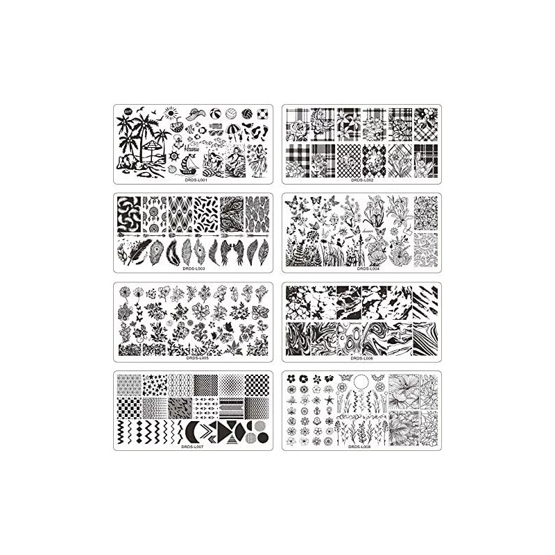 VNC Set De 21 Placas De Estampado De Uñas Vnc