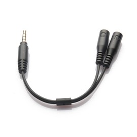 TEHAUX Stereo Audio Y Splitter Cable Adapter Dual Female Headphone Mic Connector for Laptops Smartphones Tablets Compact Design for Portable Use